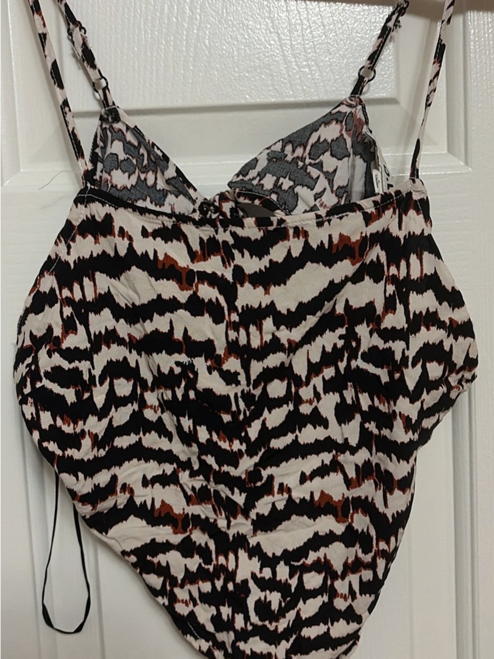 Women's Animal-Print Spaghetti Strap Cami in Cream, Black & Brown
